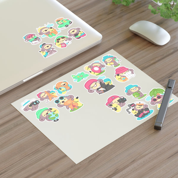 20 Cute Monkey Travel Stickers