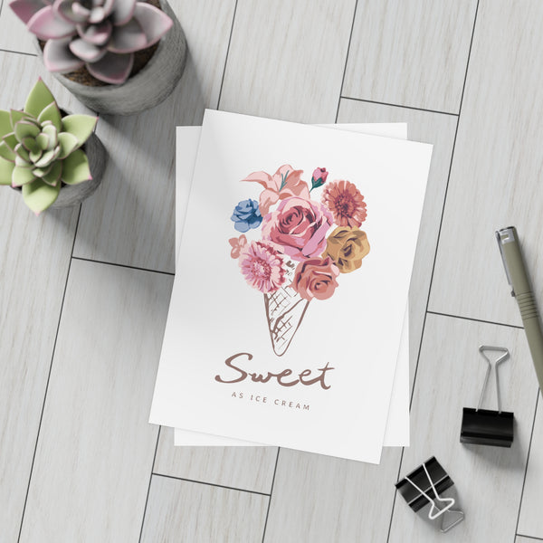 Sweet as Ice Cream Postcard Bundles + Envelopes
