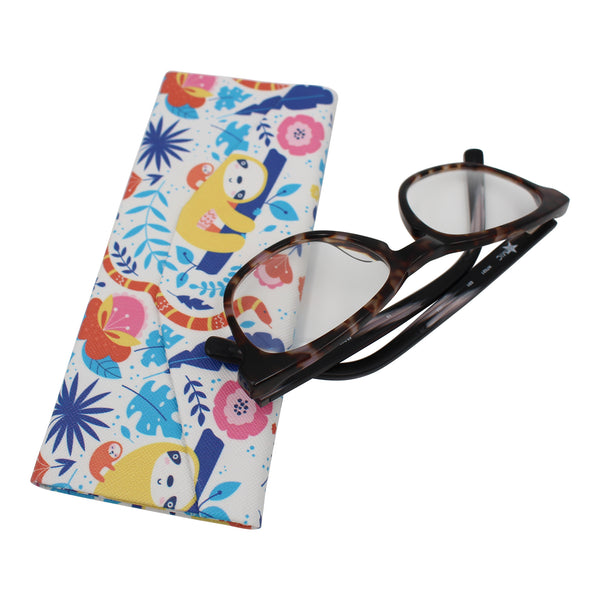 REAL SIC Animal PU Leather Glasses Case - Jungle Sloth
