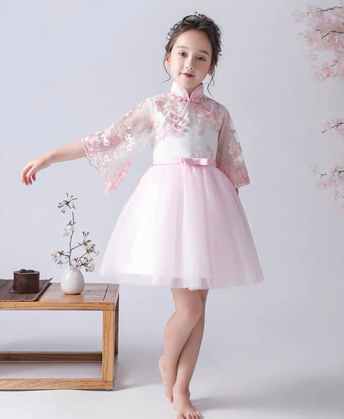 Pink Cheongsam Dress for Girls