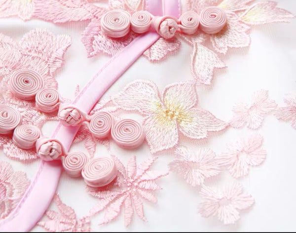 Pink Cheongsam Dress for Girls