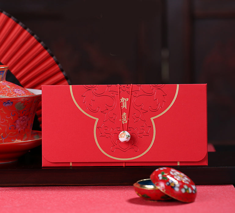 Assorted Chinese Wedding Double Happiness Laser Cut Red Envelopes