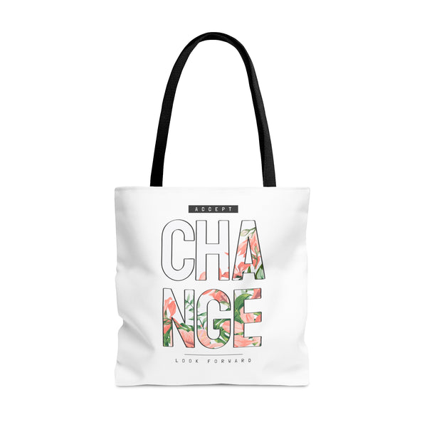 Motivational Quote 'Accept Change Look Forward' Tote Bag