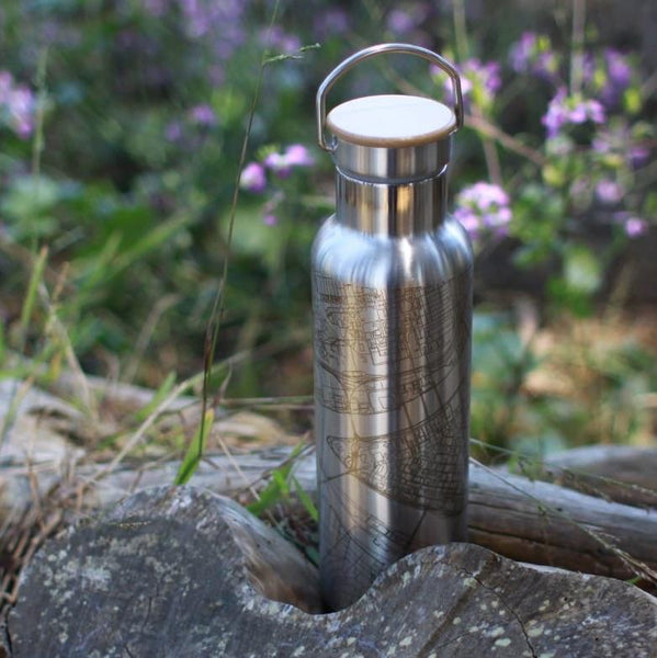 Stone Mountain - Georgia Map Bottle with Bamboo Top