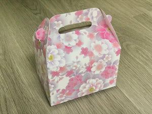 Japanese Sakura Cherry Blossoms Floral Pattern Favor Boxes / Treat Boxes / Gift Boxes