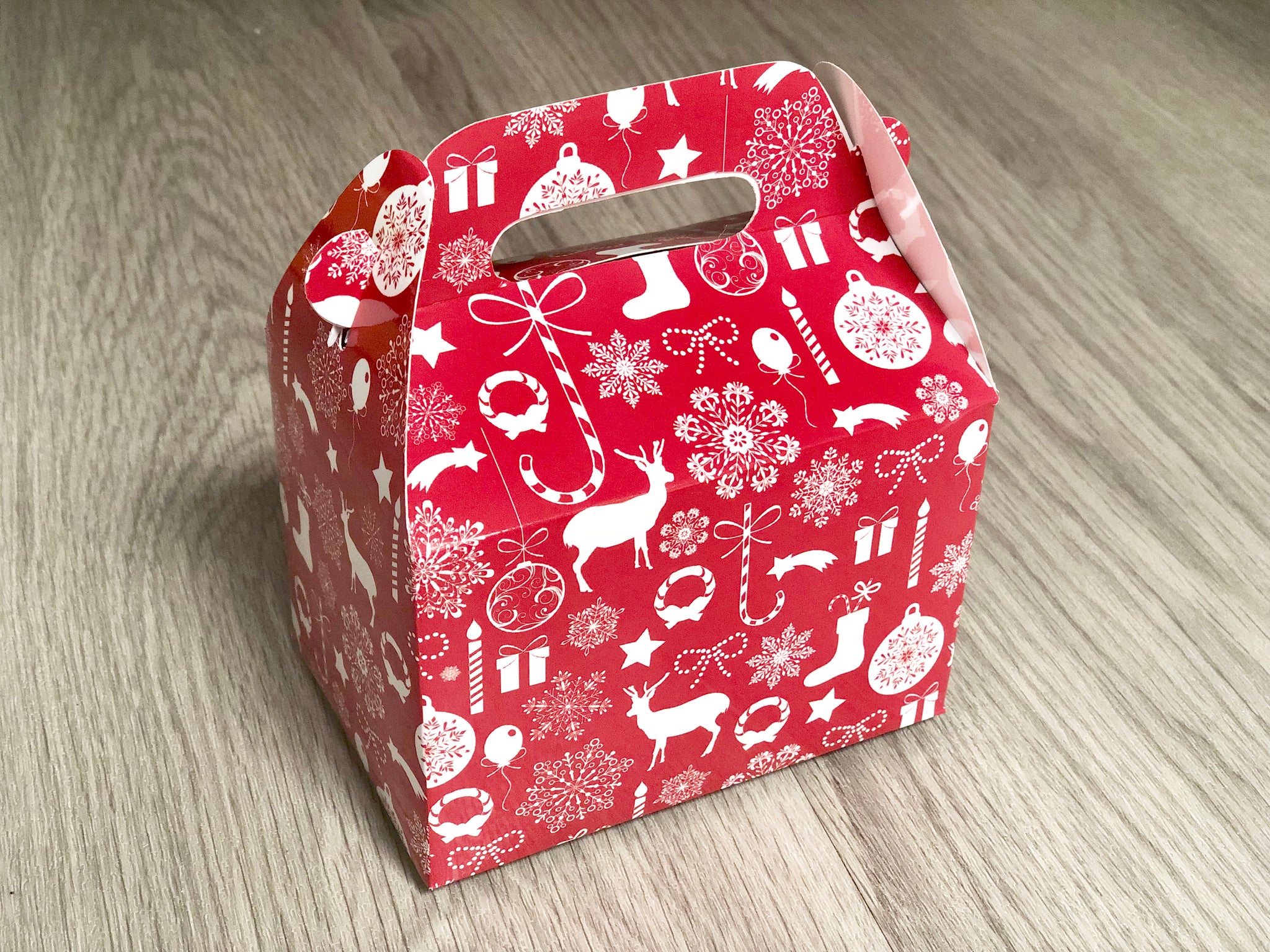 Christmas Tree Reindeer Pattern Favor Boxes / Treat Boxes / Gift Boxes