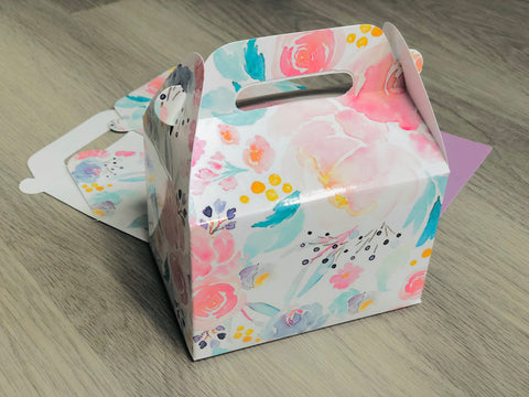 Watercolor Floral Favor Boxes / Treat Boxes / Gift Boxes