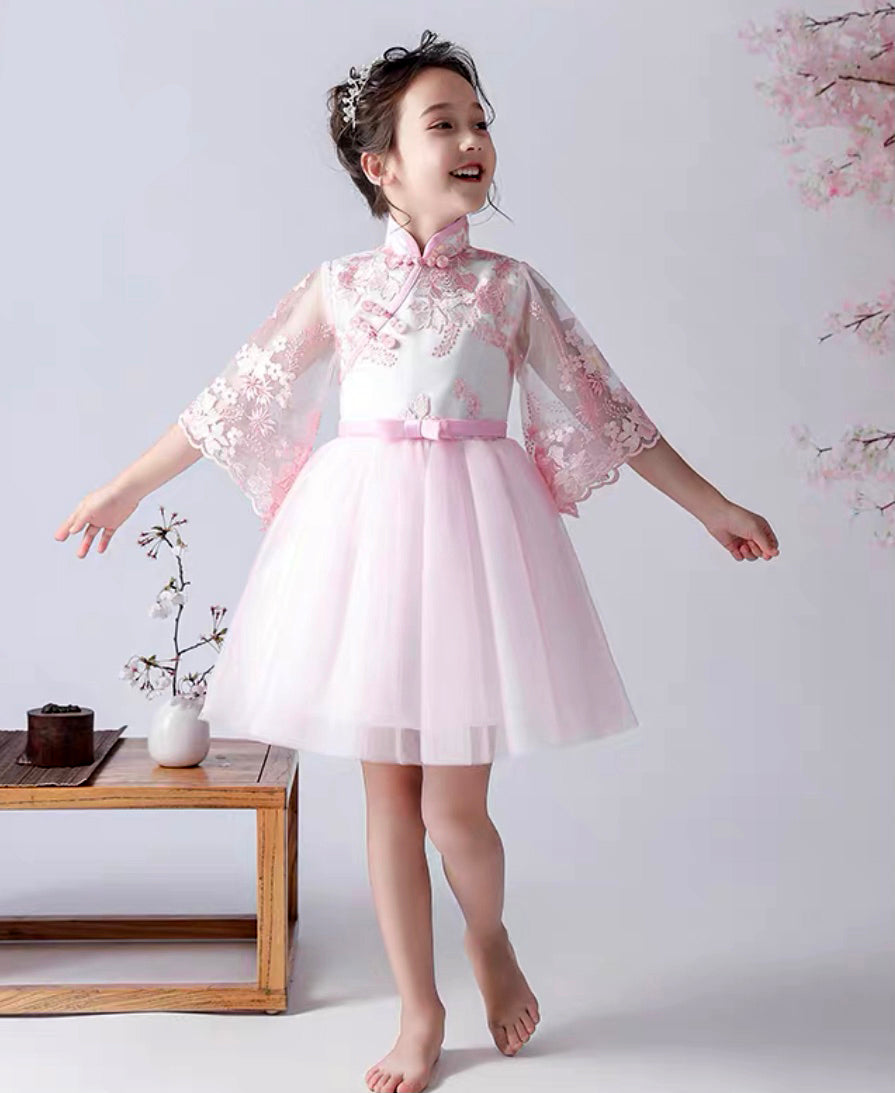 Pink Cheongsam Dress for Girls