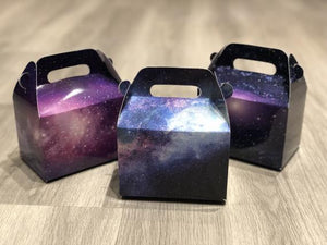 Assorted NASA Galaxy Flashing Stars Night Universe Favor Boxes / Treat Boxes / Gift Boxes