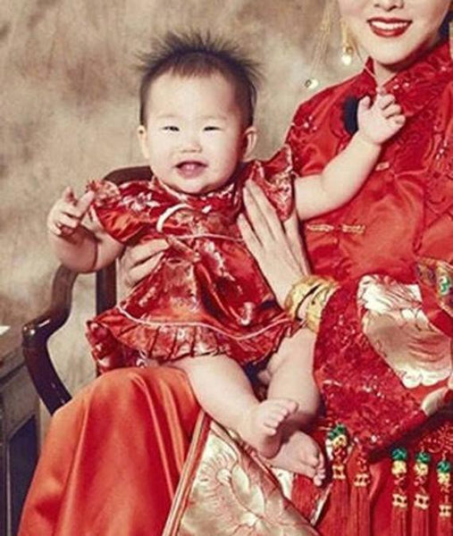 Chinese Dragon and Phoenix Cheongsam for Baby Girl Toddler