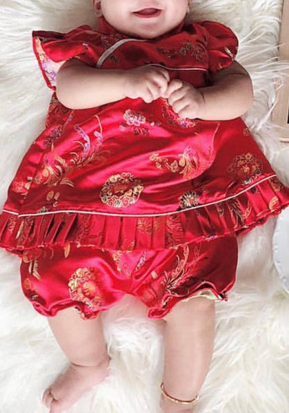 Chinese Phoenix Cheongsam for Baby Girl Toddler