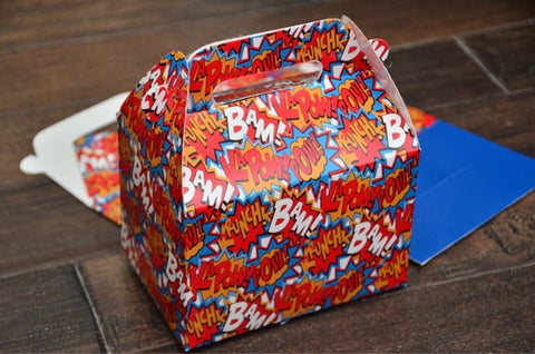 Bam! Pow! Superhero Favor Boxes / Treat Boxes / Gift Boxes