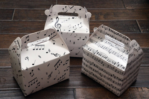 Assorted Musical Notes / Music Themed Favor Boxes / Treat Boxes / Gift Boxes