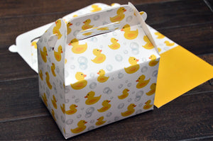 Yellow Rubber Duck Pattern Favor Boxes / Treat Boxes / Gift Boxes