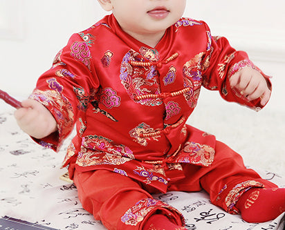 Chinese Traditional Cheongsam for Baby Boy Toddler