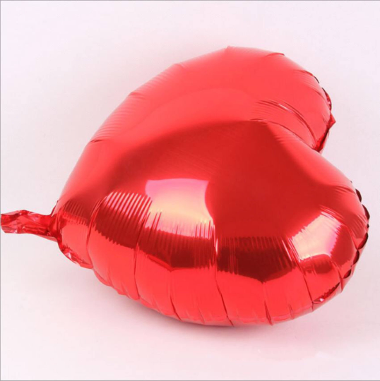 Red Heart Shaped Foil Balloon Valentine's Day